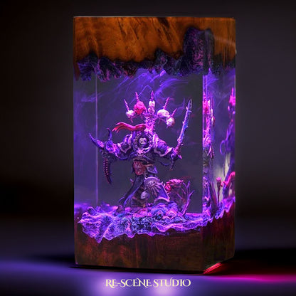 Corrupted Armored Crusader Resin Lamp — Detailed Display | Premium 3D Resin Diorama with RGB Color-Changing Light