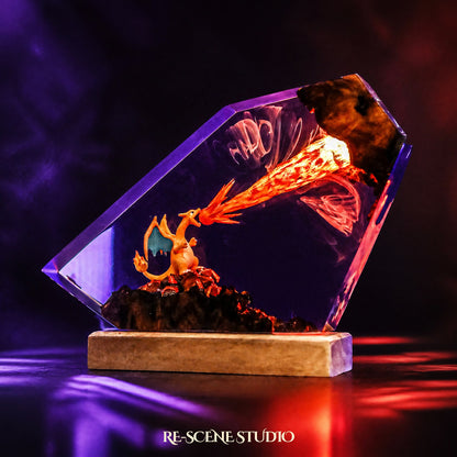 Charizard Resin Lamp V2, Pokemon resin art lamp