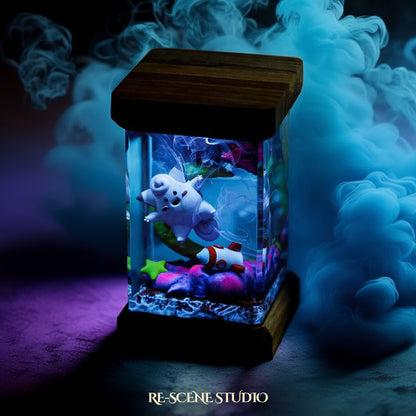 Clefairy Cosmic Dream Resin Epoxy Lamp Multicolor / Size M: 6 x 6 x 12 (cm) – Handmade Resin Lamp by Rescene Studio | Rescene Studio