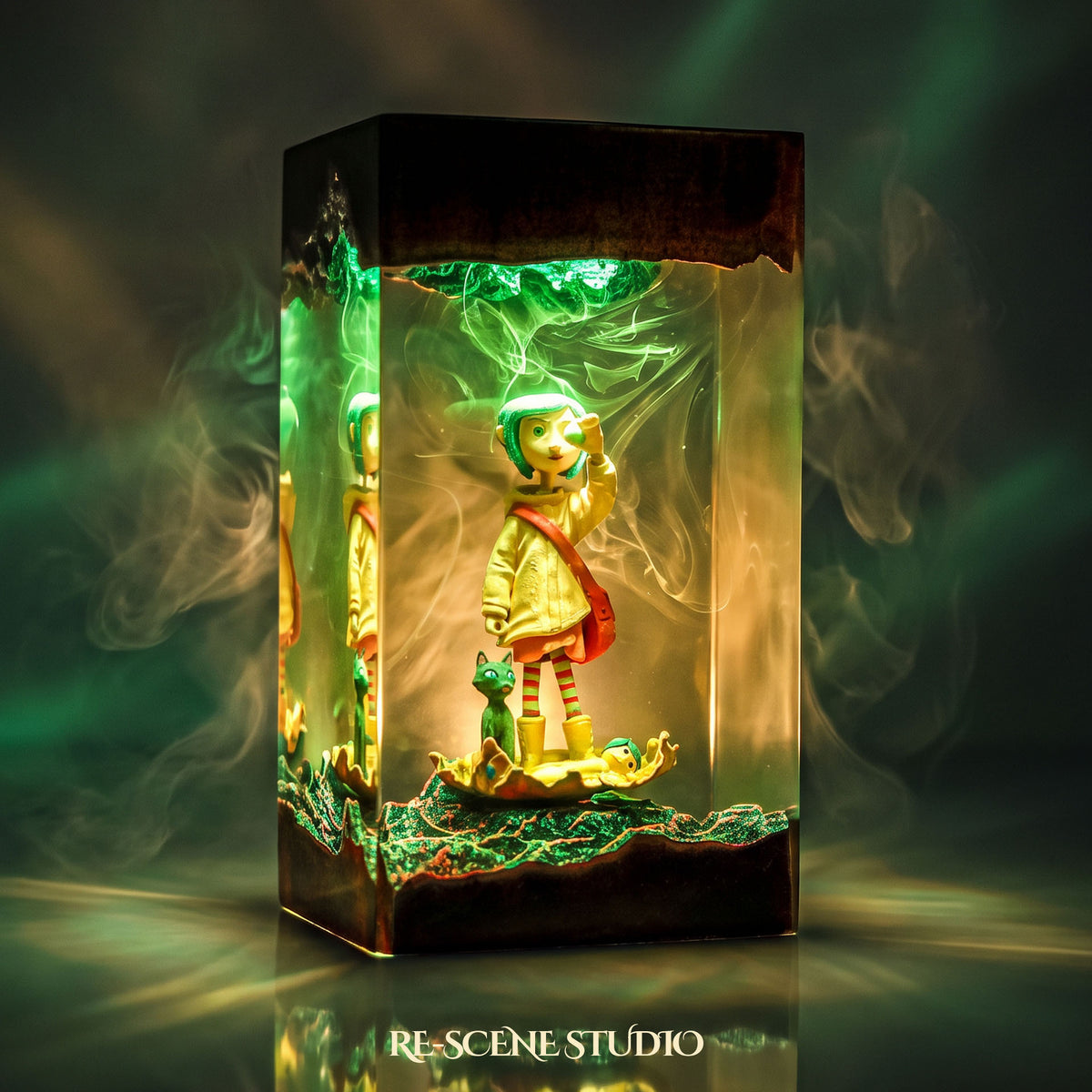 Coraline Resin Lamp V2, resin art lamp