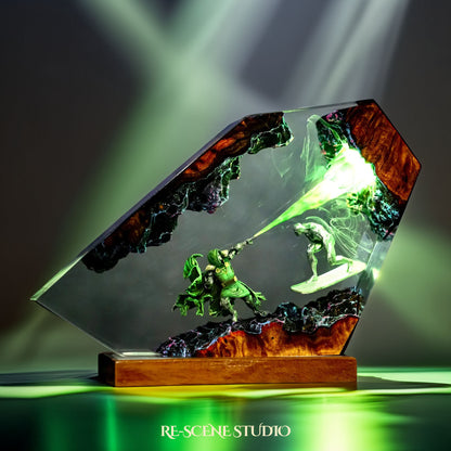 Doctor Doom vs Silver Surfer Resin Lamp - Marvel Fantastic Four