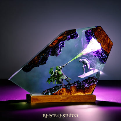 Doctor Doom vs Silver Surfer Resin Lamp - Marvel Fantastic Four