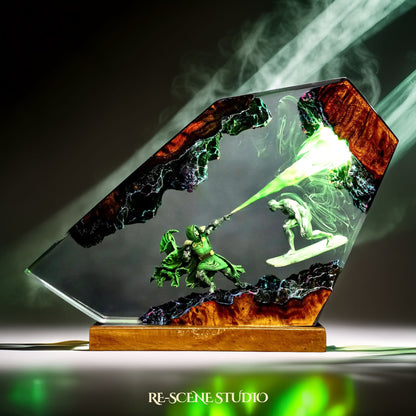 Doctor Doom vs Silver Surfer Resin Lamp - Marvel Fantastic Four