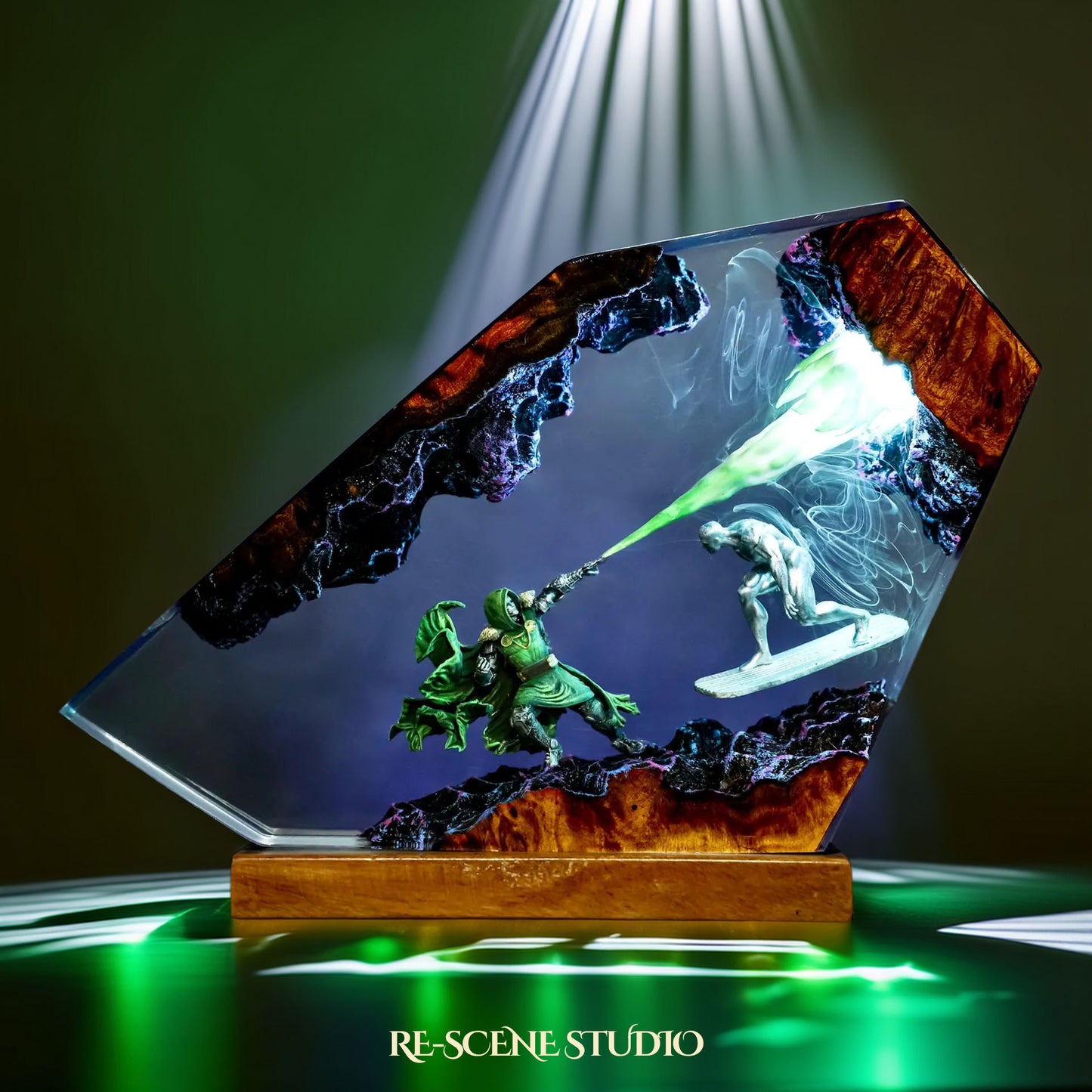 Doctor Doom vs Silver Surfer Resin Lamp - Marvel Fantastic Four