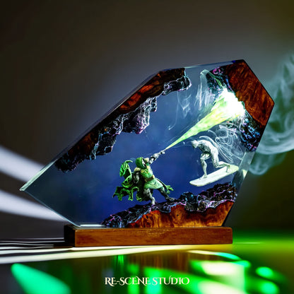 Doctor Doom vs Silver Surfer Resin Lamp - Marvel Fantastic Four