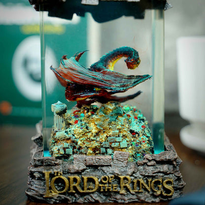 Smaug Resin Lamp – Lord of the Rings Multicolor / Size M – Handmade Resin Lamp by Rescene Studio | Rescene Studio