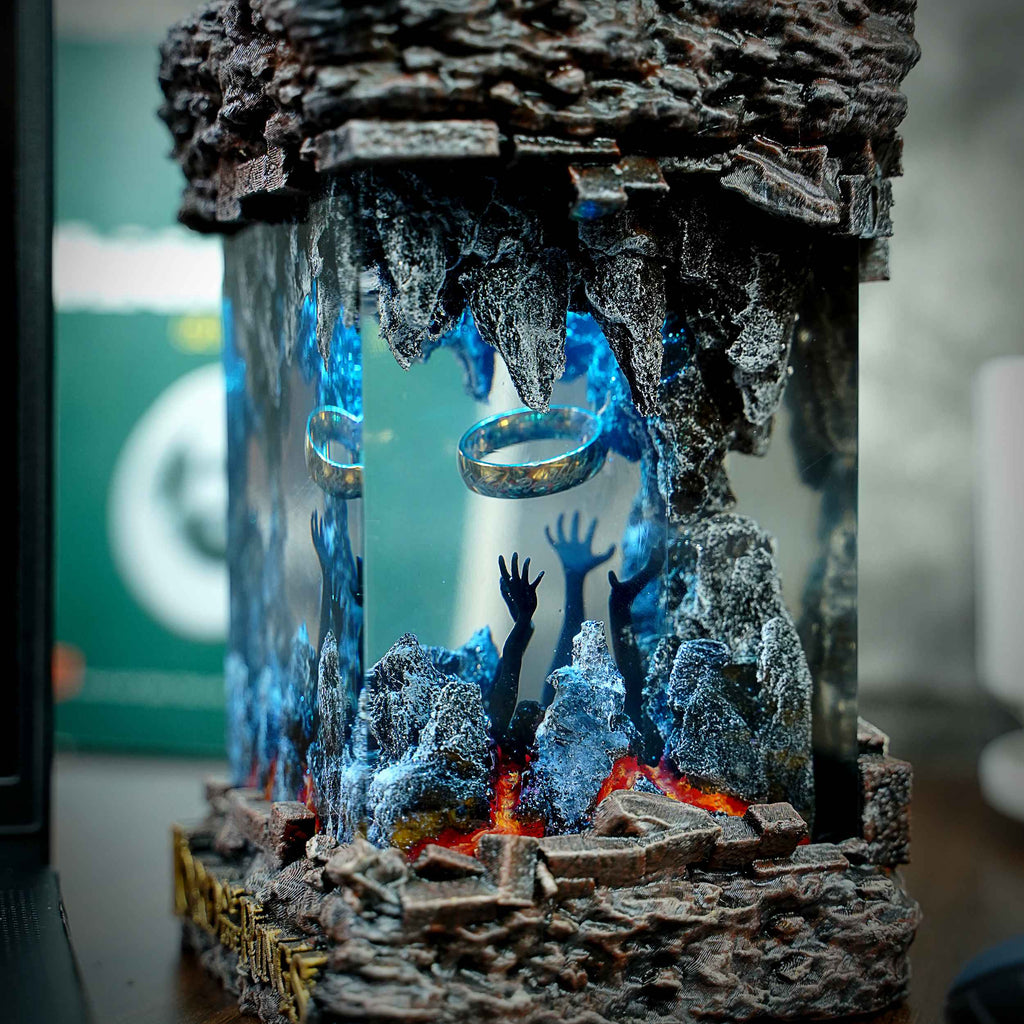 The One Ring Resin Lamp – The Lord of the Rings Multicolor / Size M – Handmade Epoxy Resin Lamp by Rescene Studio | Rescene Studio
