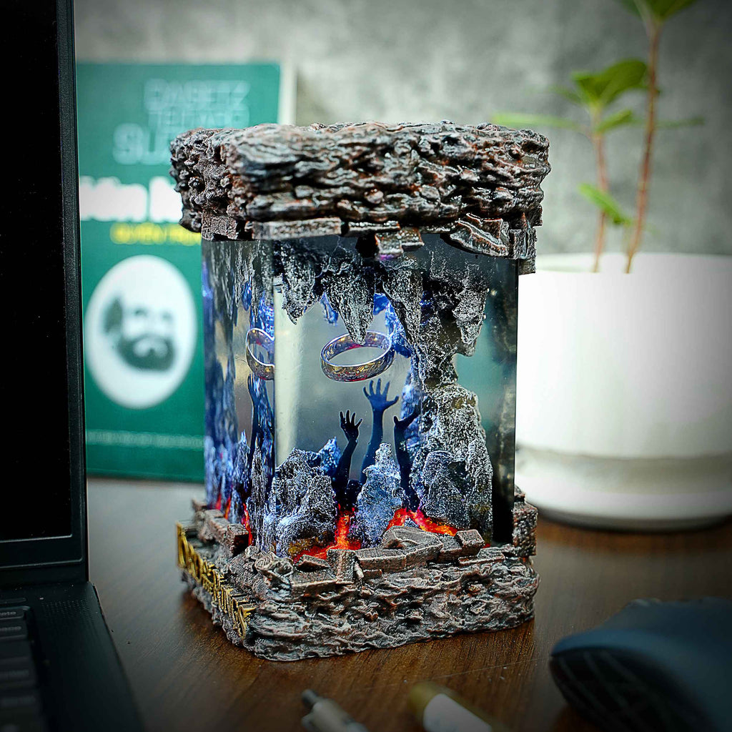 The One Ring Resin Lamp – The Lord of the Rings Multicolor / Size M – Handmade Epoxy Resin Lamp by Rescene Studio | Rescene Studio