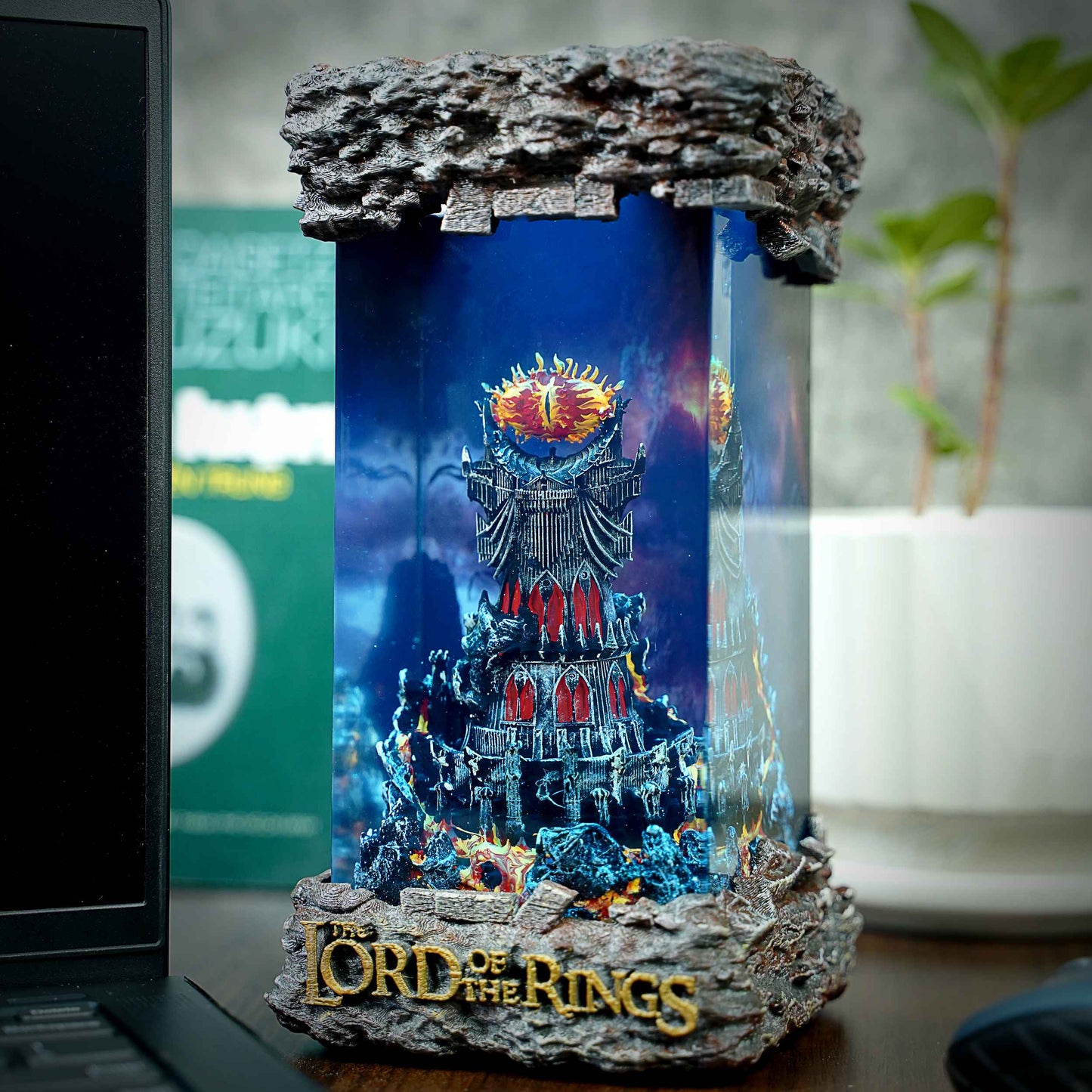 Eye of Sauron Resin Lamp – The Lord of the Rings Multicolor / Size M – Handmade Resin Lamp by Rescene Studio | Rescene Studio