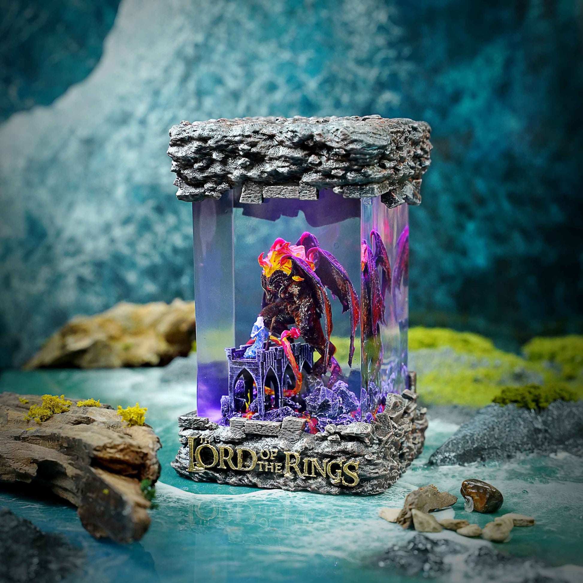 Balrog vs Gandalf Resin Lamp – The Lord of the Rings Multicolor / Size M – Handmade Epoxy Resin Lamp by Rescene Studio | Rescene Studio