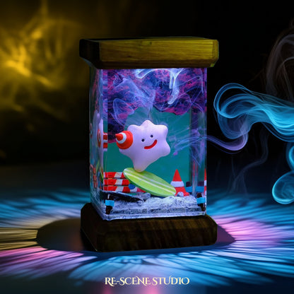 Ditto Beach Vibe Resin Epoxy Lamp Multicolor / Size M: 6 x 6 x 12 (cm) – Handmade Resin Lamp by Rescene Studio | Rescene Studio