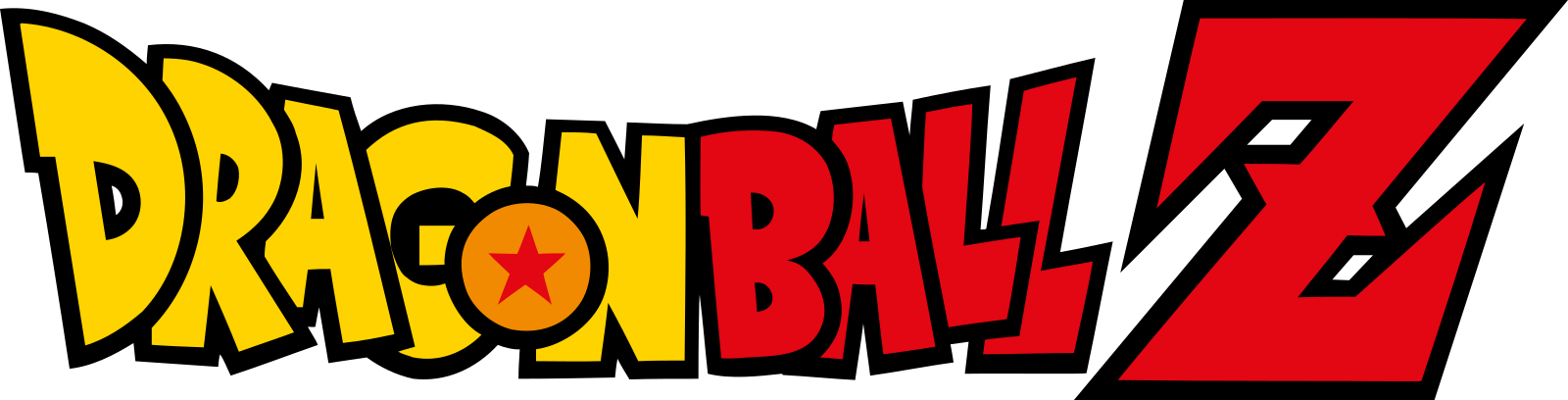 Dragon Ball Z logo with yellow text and red star on a white background