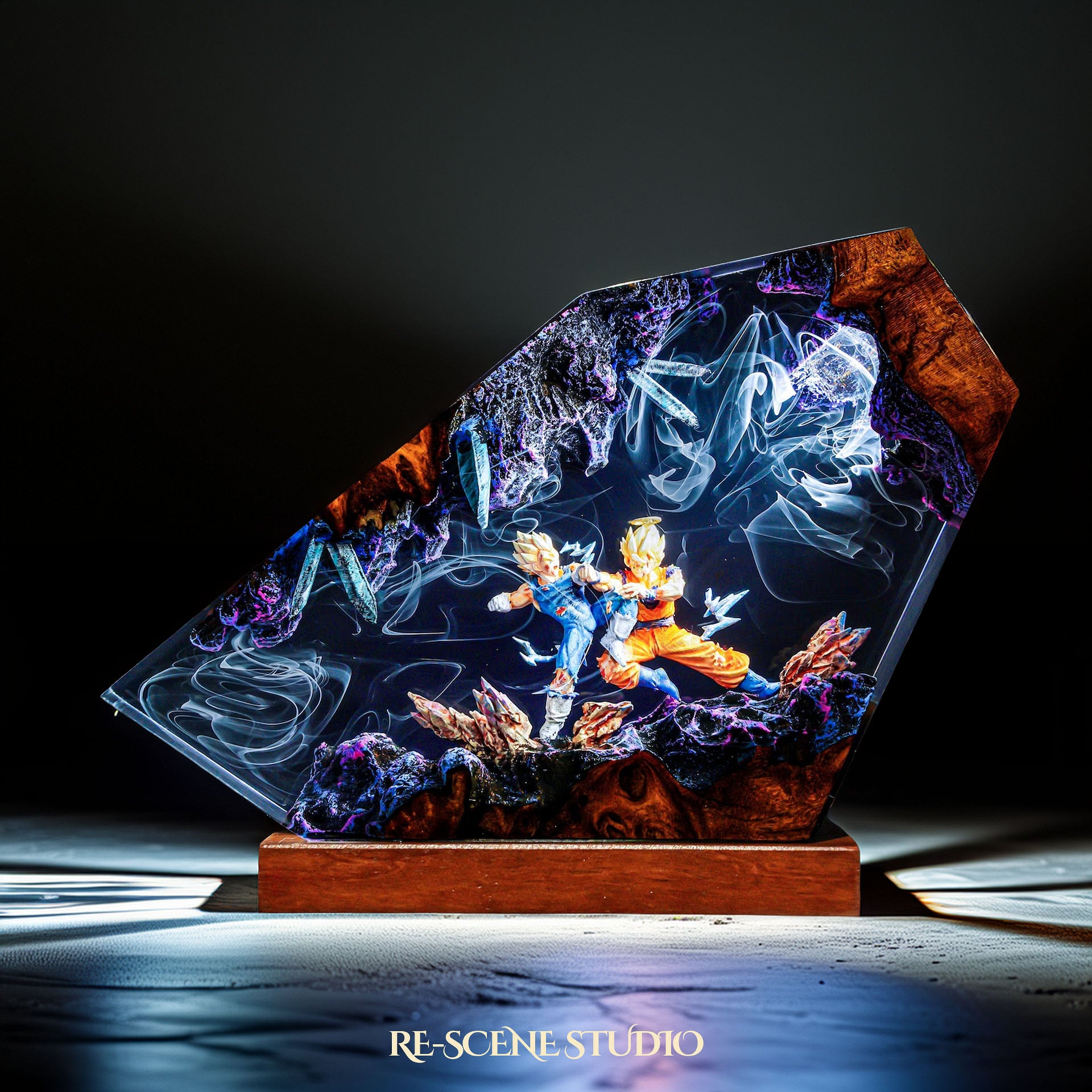 Premium G.oku vs V.egeta Resin Lamp V1 — Artisan Epoxy Resin LED