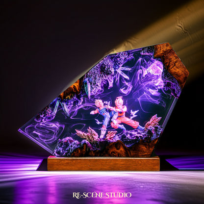 Goku vs Vegeta Resin Lamp - Dragon Ball Z