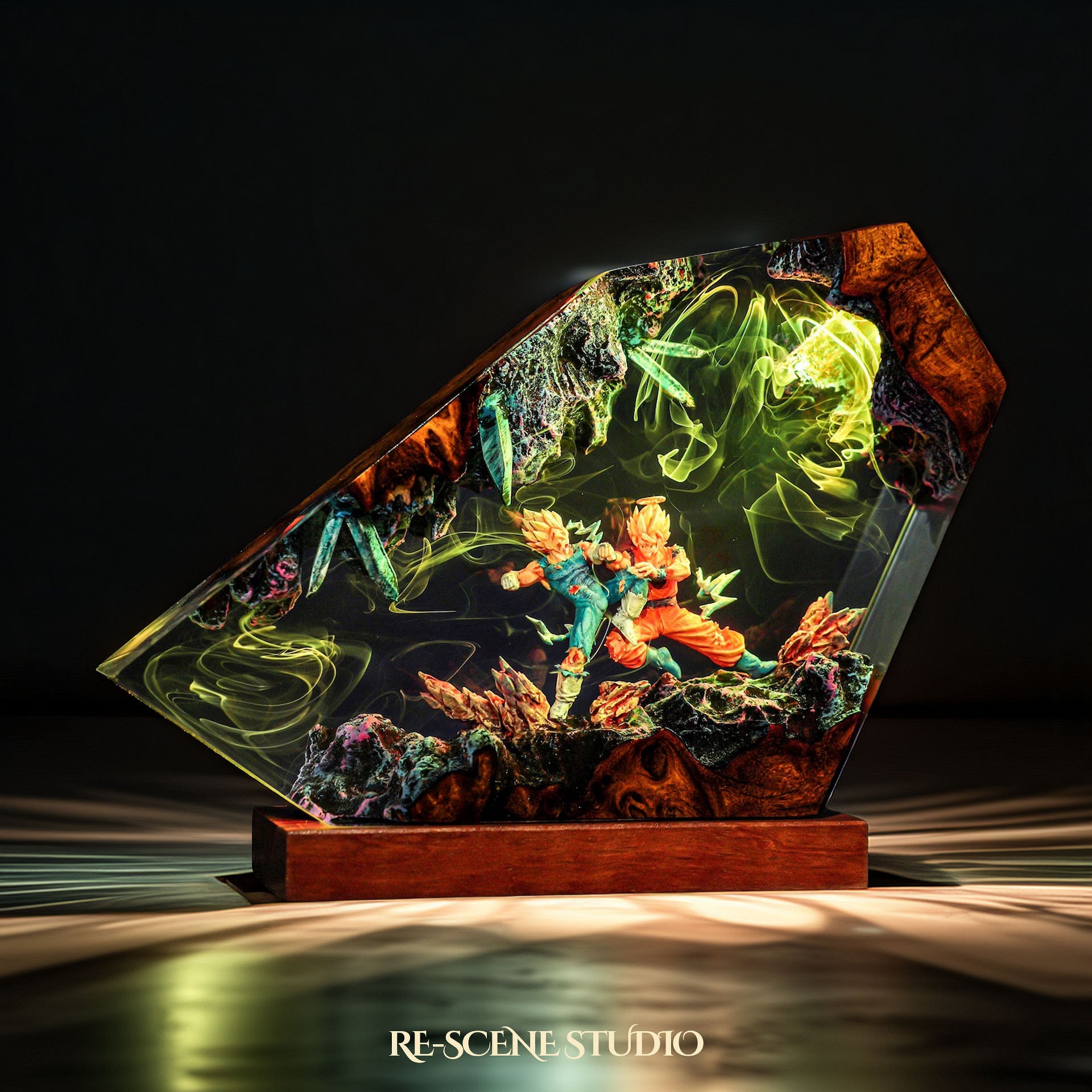 Premium G.oku vs V.egeta Resin Lamp V1 — Artisan Epoxy Resin LED