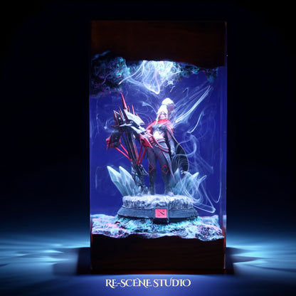 D.row R.anger Resin Lamp — Handcrafted Epoxy Resin LED Lamp | Unique Ambient Decor & Collector's Gift