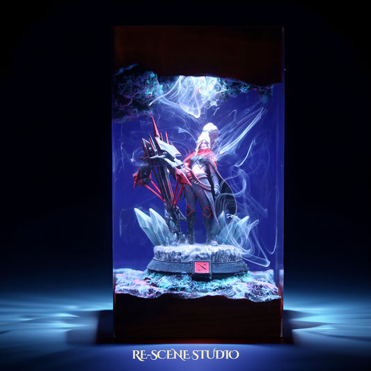 D.row R.anger Resin Lamp — Handcrafted Epoxy Resin LED Lamp | Unique Ambient Decor & Collector's Gift