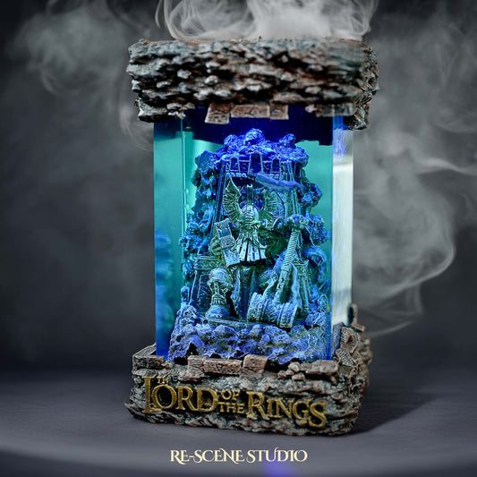 Dwarf King Resin Lamp – The Lord of the Rings Multicolor / Size M – Handmade Resin Lamp by Rescene Studio | Rescene Studio