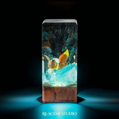 Eevee Resin Epoxy Lamp Multicolor / Size XL: 16 x 7 x 7 (cm) – Handmade Resin Lamp by Rescene Studio | Rescene Studio