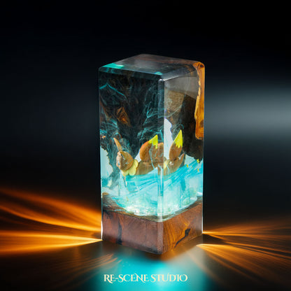 Eevee Resin Epoxy Lamp Multicolor / Size XL: 16 x 7 x 7 (cm) – Handmade Resin Lamp by Rescene Studio | Rescene Studio