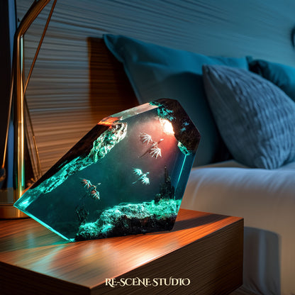 Fire Dragon & Ice Dragon Resin Lamp
