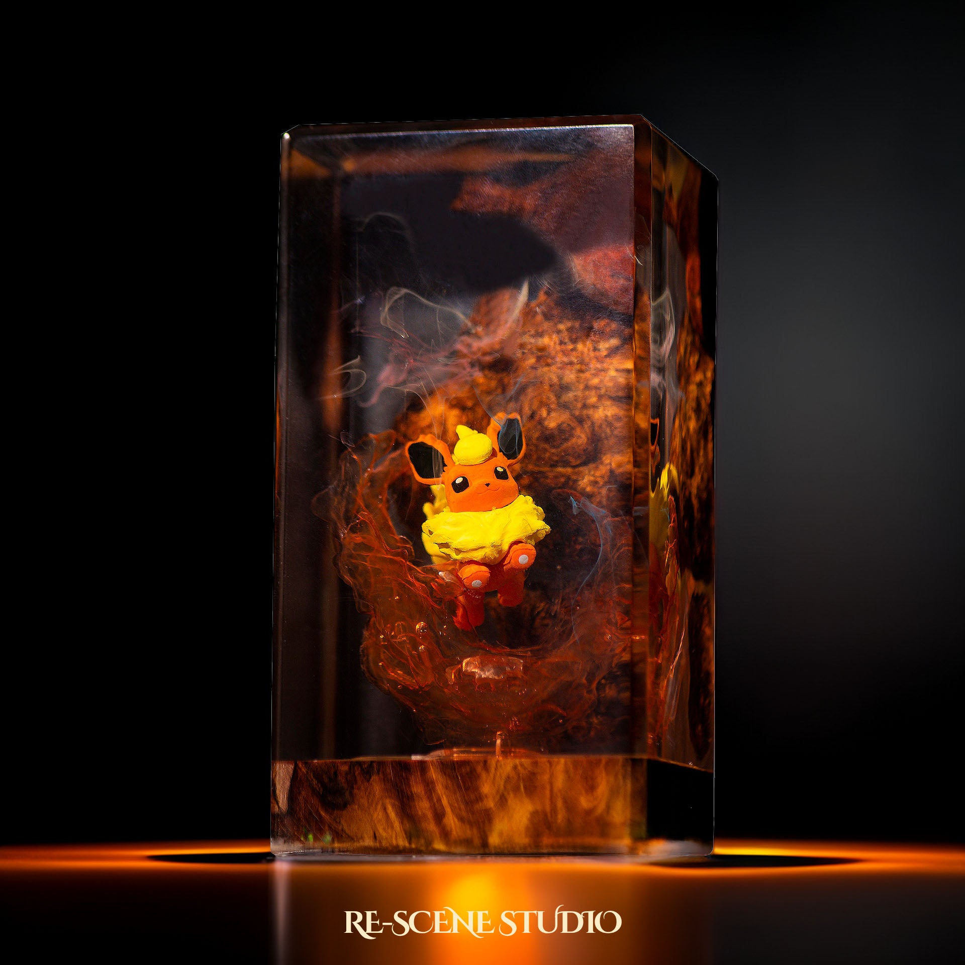 Flareon Resin Epoxy Lamp Multicolor / Size XL: 16 x 7 x 7 (cm) – Handmade Epoxy Resin Lamp by Rescene Studio | Rescene Studio