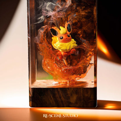 Flareon Resin Epoxy Lamp Multicolor / Size XL: 16 x 7 x 7 (cm) – Handmade Resin Lamp by Rescene Studio | Rescene Studio