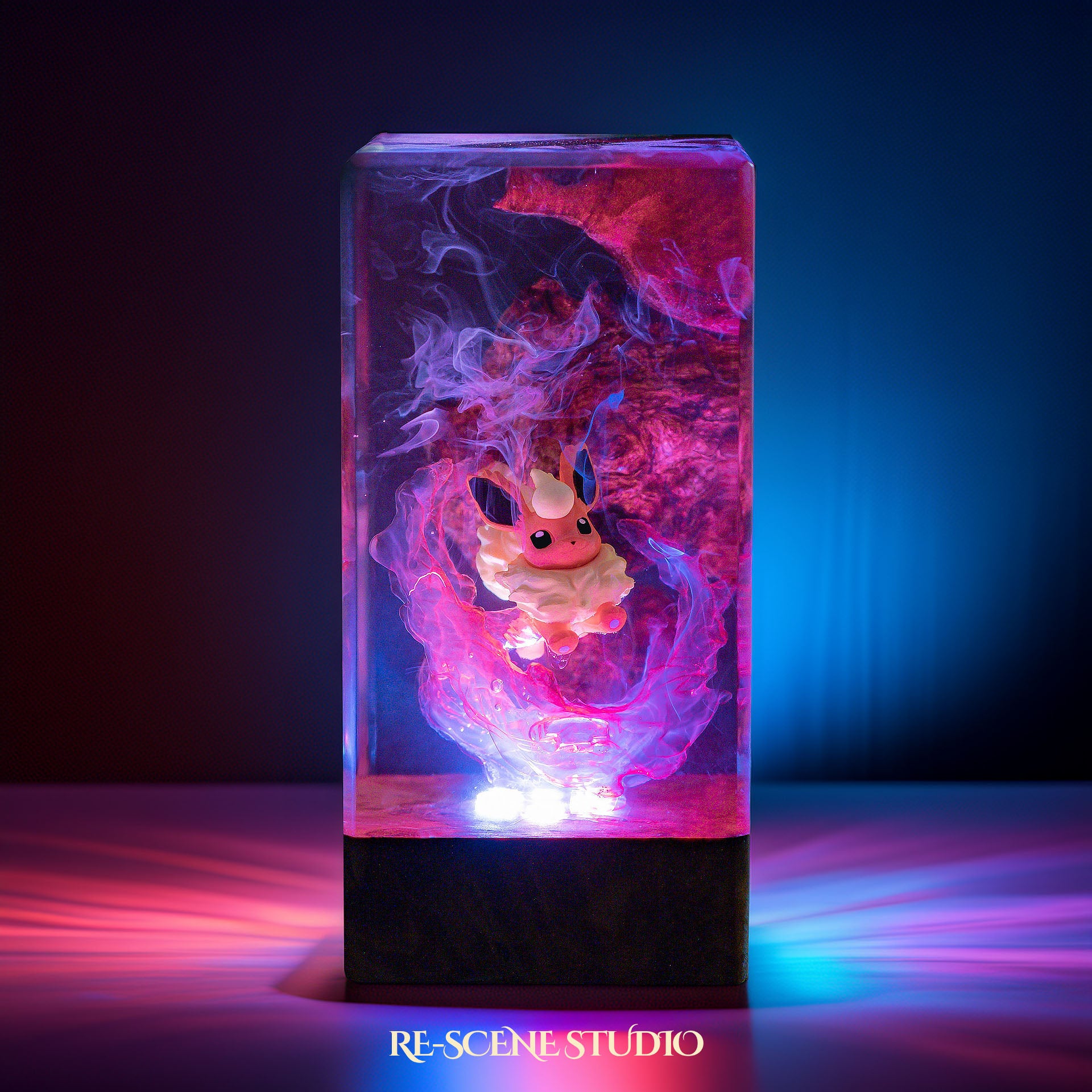 Flareon Resin Epoxy Lamp Multicolor / Size XL: 16 x 7 x 7 (cm) – Handmade Epoxy Resin Lamp by Rescene Studio | Rescene Studio
