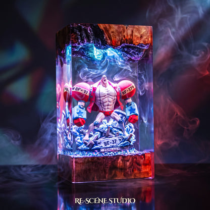 One Piece gift idea, the Franky Resin Lamp with color-changing RGB lighting