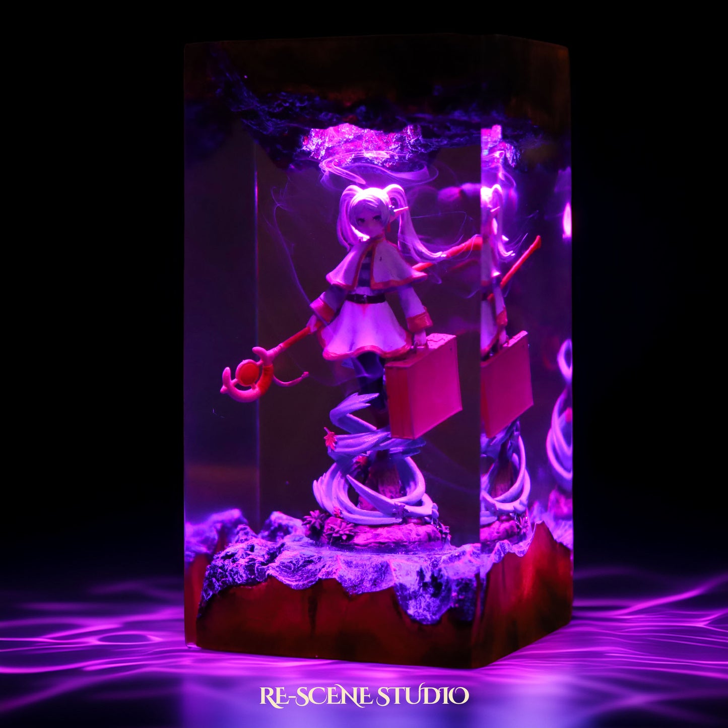 F.rie.ren Resin Lamp — Detailed Display | Premium 3D Resin Diorama with RGB Color-Changing Light