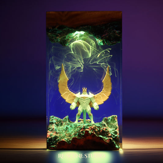 G.alio Resin Lamp — Handcrafted Epoxy Resin LED Lamp | Unique Ambient Decor & Collector's Gift