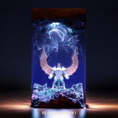 G.alio Resin Lamp — Side Profile View | Handmade Pop-Culture Resin Art, Perfect Themed Gift