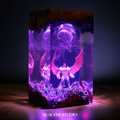 G.alio Resin Lamp — Display Setup | Artisan Resin Art Lamp, Ambient Light for Home or Office