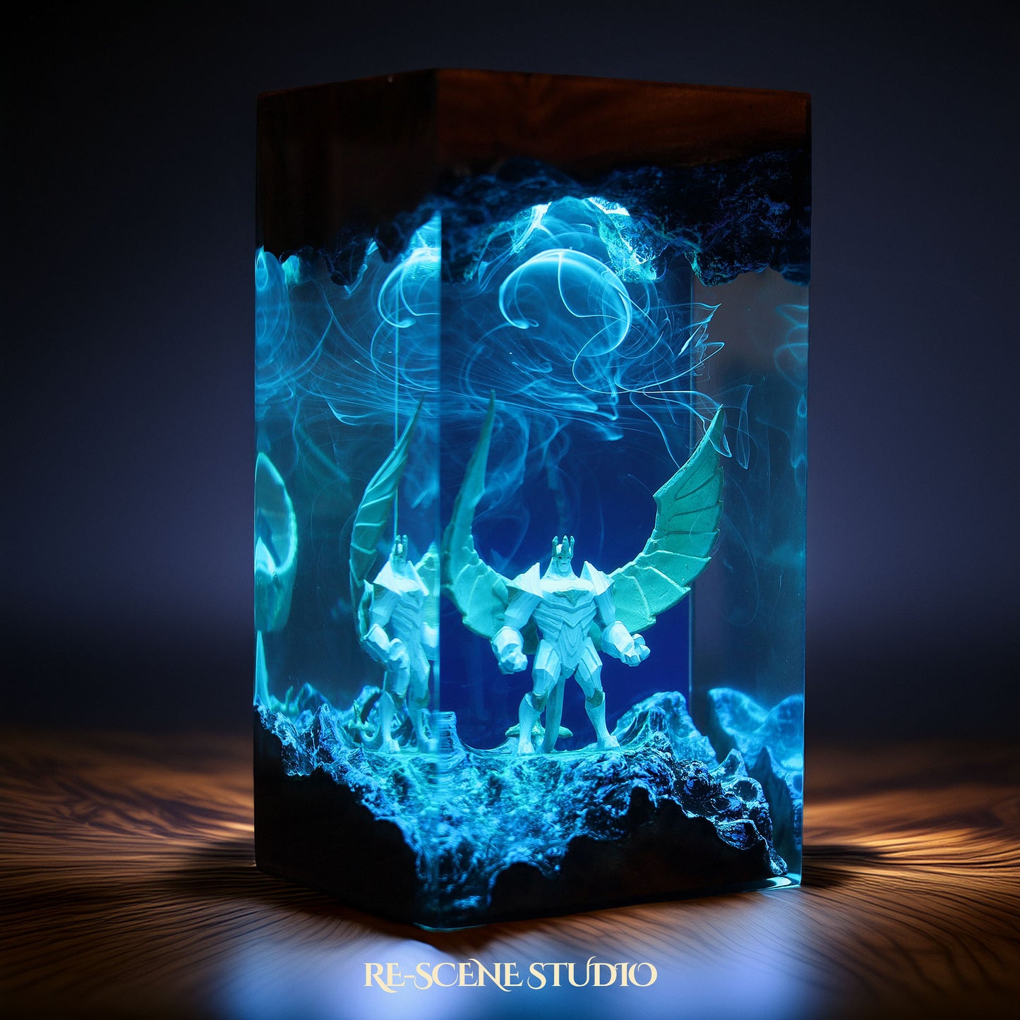 G.alio Resin Lamp — Handcrafted Epoxy Resin LED Lamp | Unique Ambient Decor & Collector's Gift