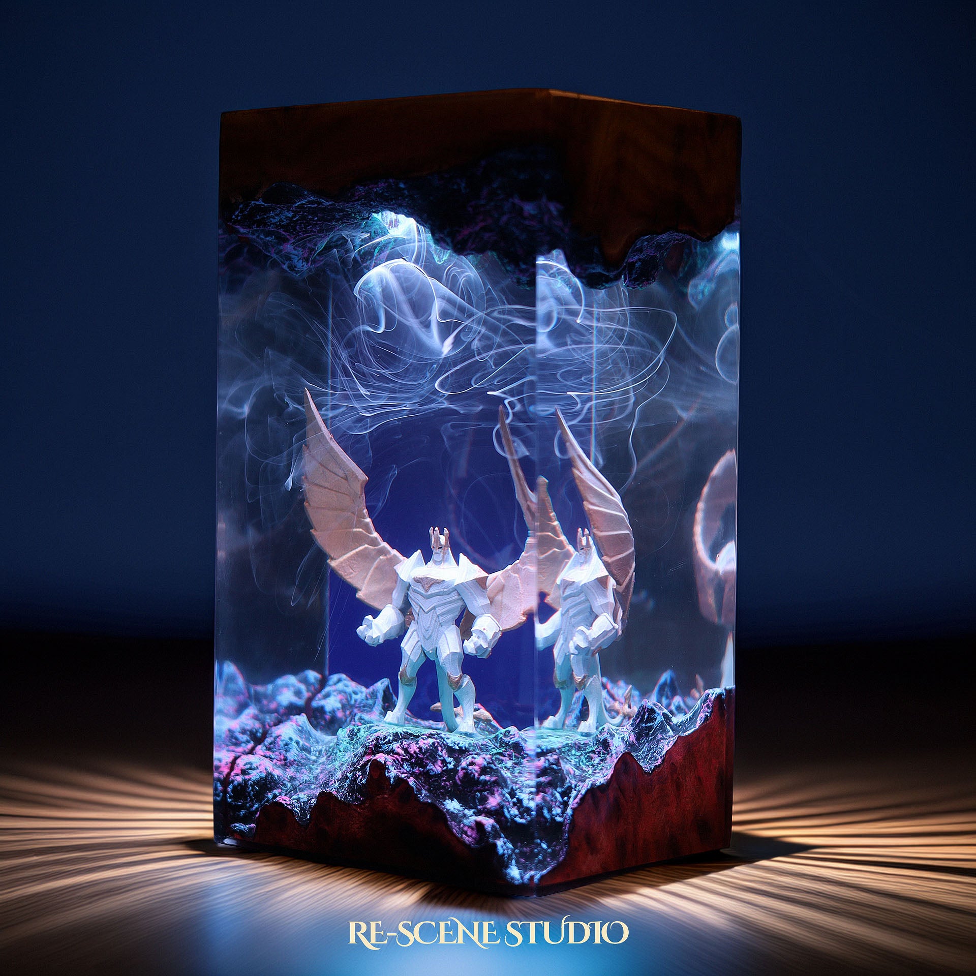 G.alio Resin Lamp — Detailed Display | Premium 3D Resin Diorama with RGB Color-Changing Light