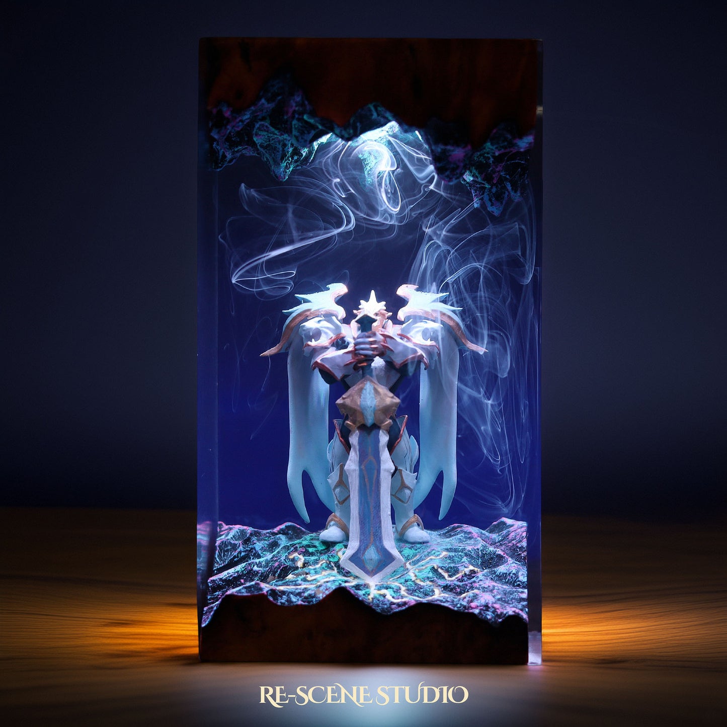 G.aren Resin Lamp — Handcrafted Epoxy Resin LED Lamp | Unique Ambient Decor & Collector's Gift