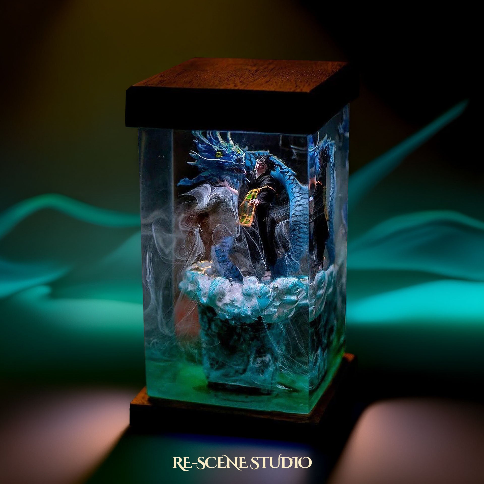 Geto Suguru Resin Lamp - Jujutsu Kaisen Multicolor / Size M: 6 x 6 x 12 (cm) – Handmade Epoxy Resin Lamp by Rescene Studio | Rescene Studio