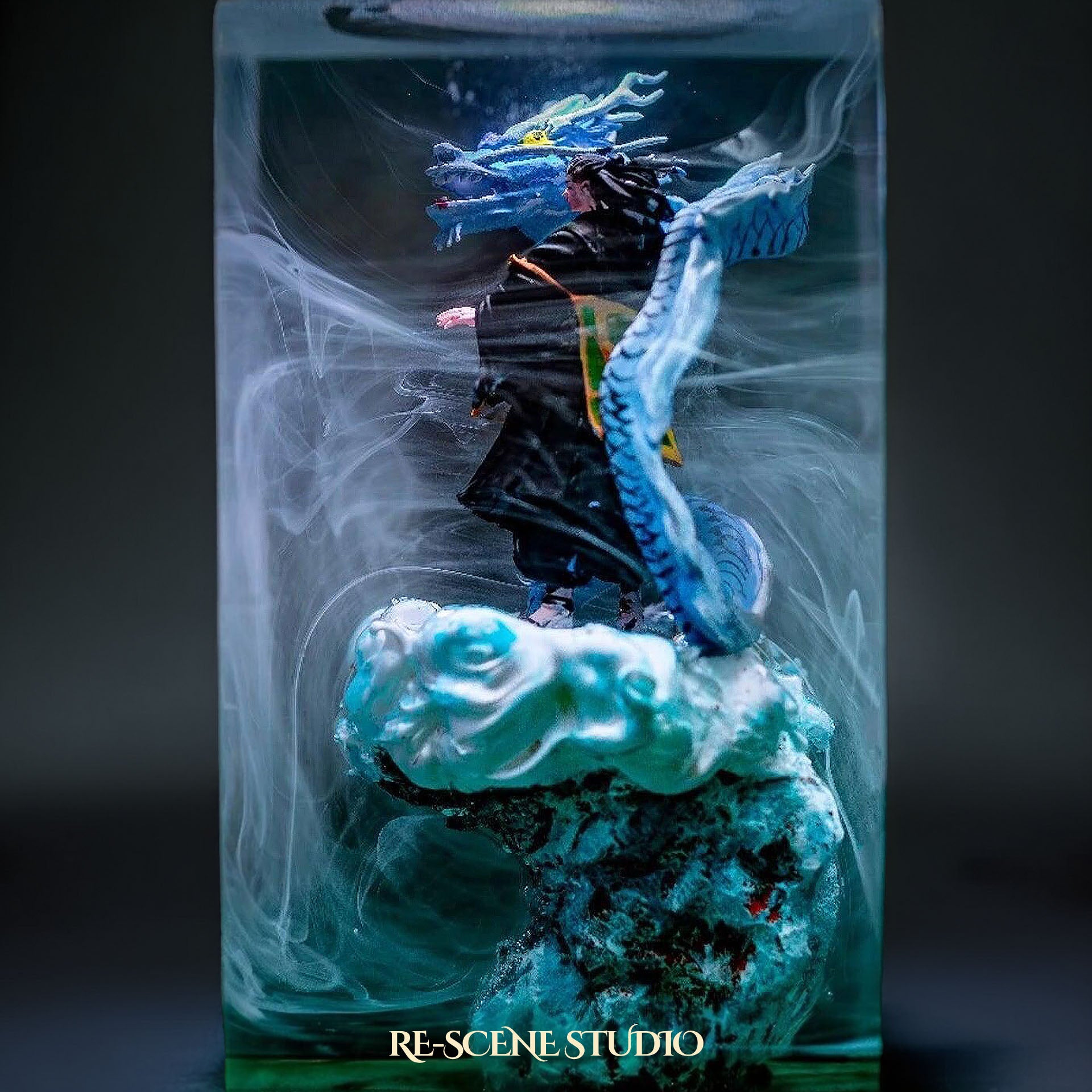Geto Suguru Resin Lamp - Jujutsu Kaisen Multicolor / Size M: 6 x 6 x 12 (cm) – Handmade Epoxy Resin Lamp by Rescene Studio | Rescene Studio