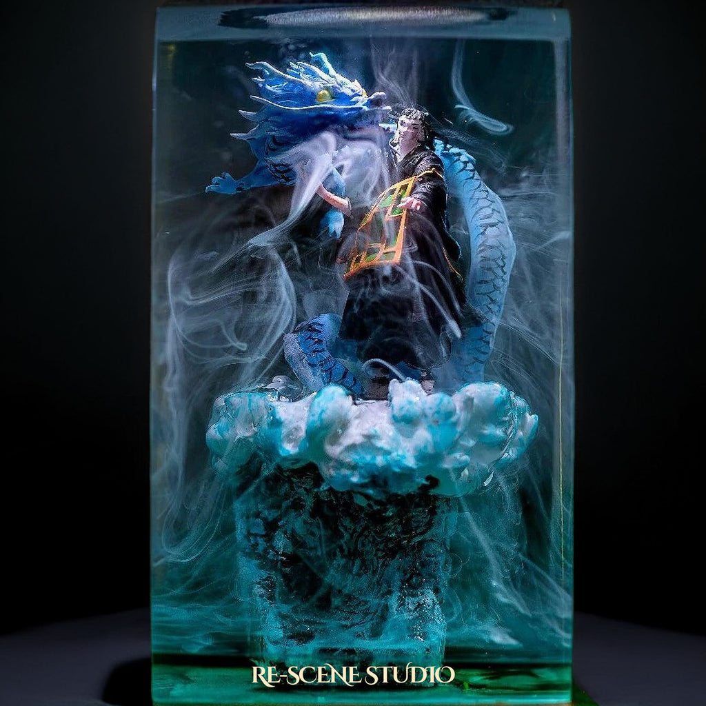 Geto Suguru Resin Lamp - Jujutsu Kaisen Multicolor / Size M: 6 x 6 x 12 (cm) – Handmade Epoxy Resin Lamp by Rescene Studio | Rescene Studio