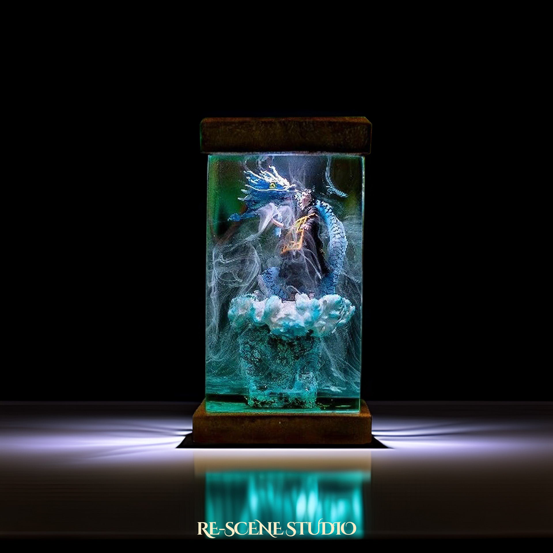 Geto Suguru Resin Lamp - Jujutsu Kaisen Multicolor / Size M: 6 x 6 x 12 (cm) – Handmade Epoxy Resin Lamp by Rescene Studio | Rescene Studio