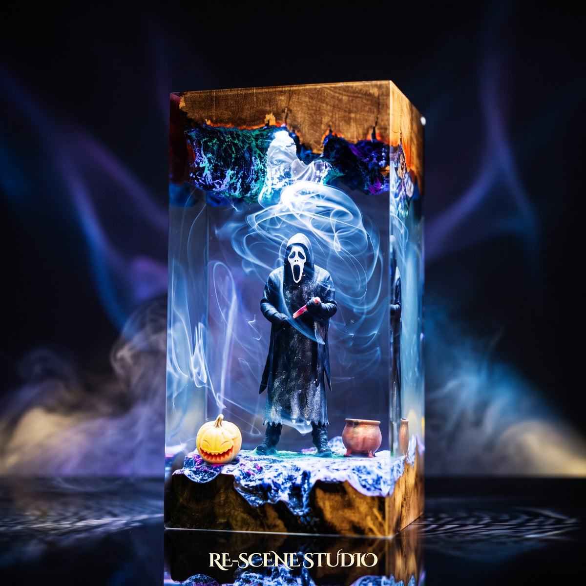 Ghostface Resin Lamp, Scream resin art lamp