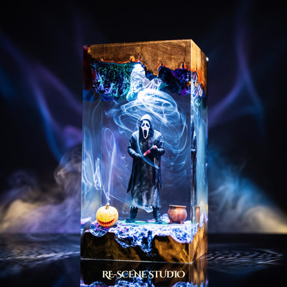 Ghostface Resin Lamp, Scream resin art lamp