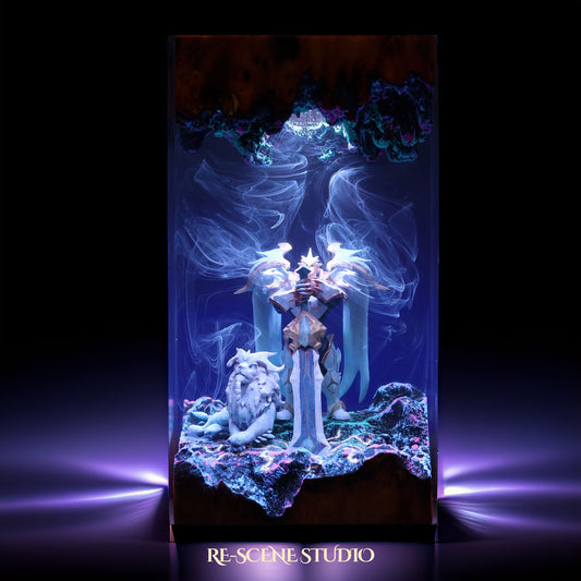 G.od-.king G.aren Resin Lamp — Handcrafted Epoxy Resin LED Lamp | Unique Ambient Decor & Collector's Gift