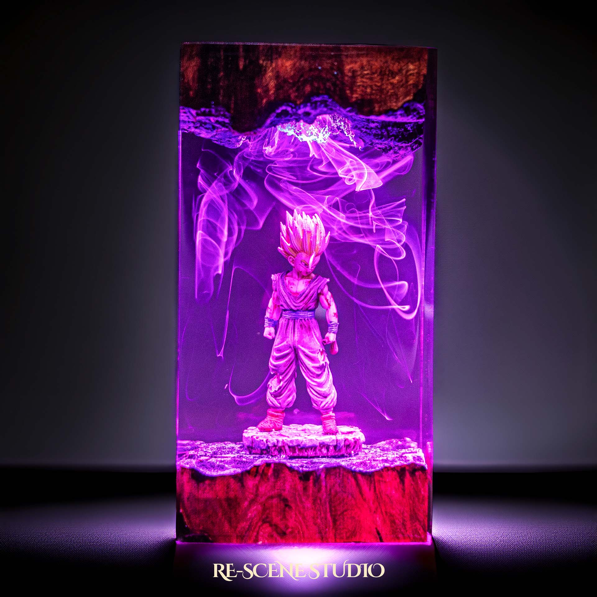 Gohan Resin Lamp — Handcrafted Epoxy Resin LED Lamp | Unique Ambient Decor & Collector's Gift