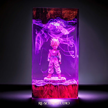 Gohan Resin Lamp — Handcrafted Epoxy Resin LED Lamp | Unique Ambient Decor & Collector's Gift