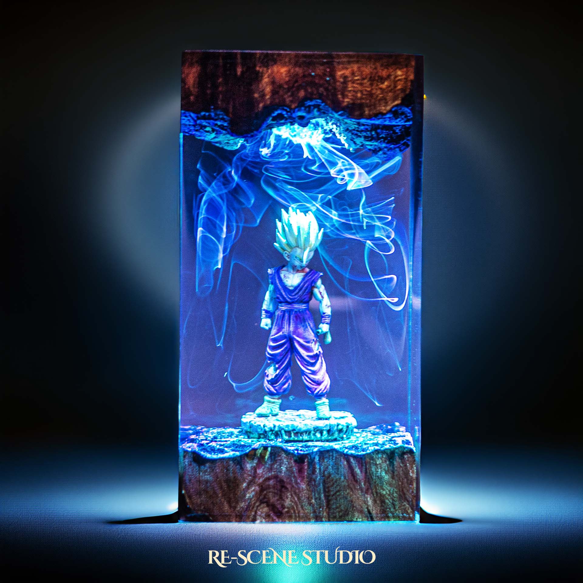 Gohan Resin Lamp — Detailed Display | Premium 3D Resin Diorama with RGB Color-Changing Light