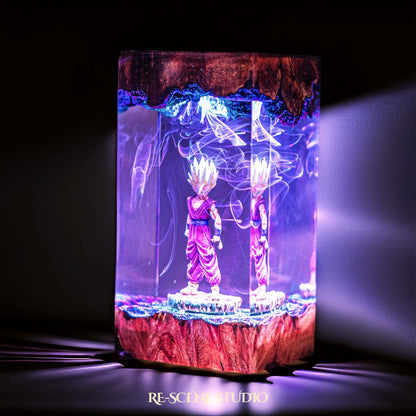 Gohan Resin Lamp — Display Setup | Artisan Resin Art Lamp, Ambient Light for Home or Office