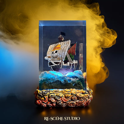 Going Merry Resin Lamp – One Piece Multicolor / Size M – Handmade Resin Lamp by Rescene Studio | Rescene Studio