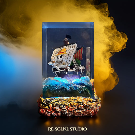 Going Merry Resin Lamp – One Piece Multicolor / Size M – Handmade Resin Lamp by Rescene Studio | Rescene Studio