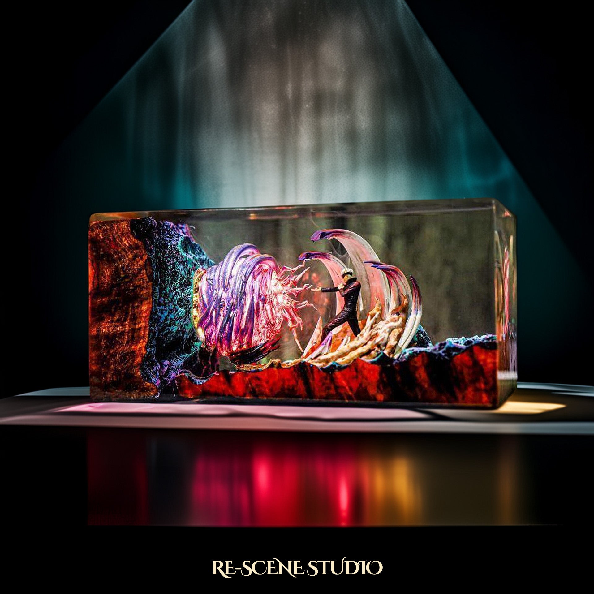 Gojo Satoru's Power Resin Lamp - Jujutsu Kaisen Multicolor / Size M: 6 x 4 x 12 (cm) – Handmade Epoxy Resin Lamp by Rescene Studio | Rescene Studio